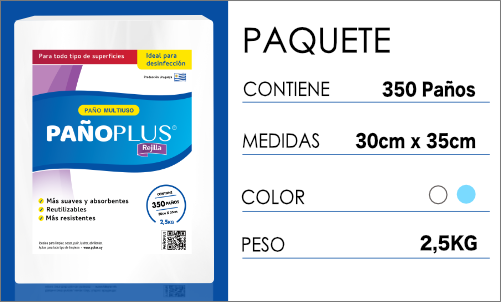 Pañoplus paquete 1kg color