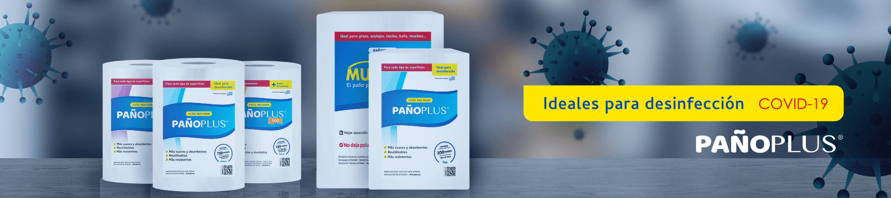 PañoPlus ideal para desinfección de covid19